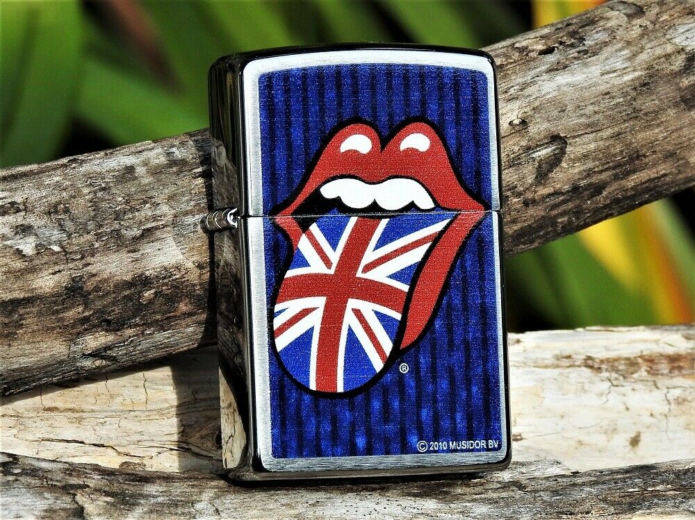 Zippo Lighter - The Rolling Stones - Union Jack Tongue - European - Mick Jagger