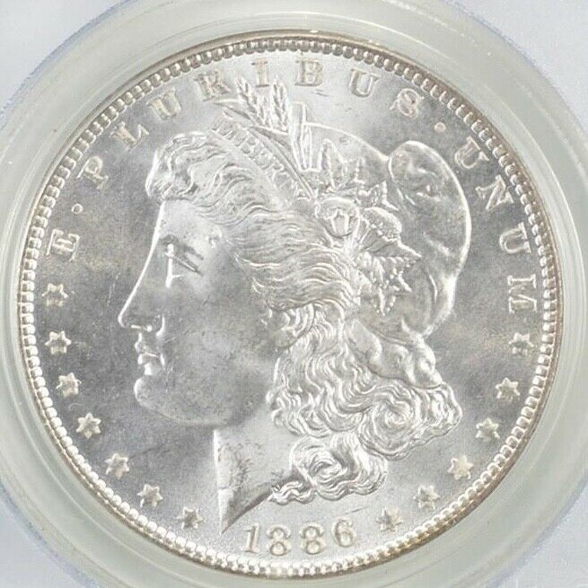 Fresh Bu 1886 Morgan Silver Dollar $1.00 Philadelphia - Uncirculated Condition