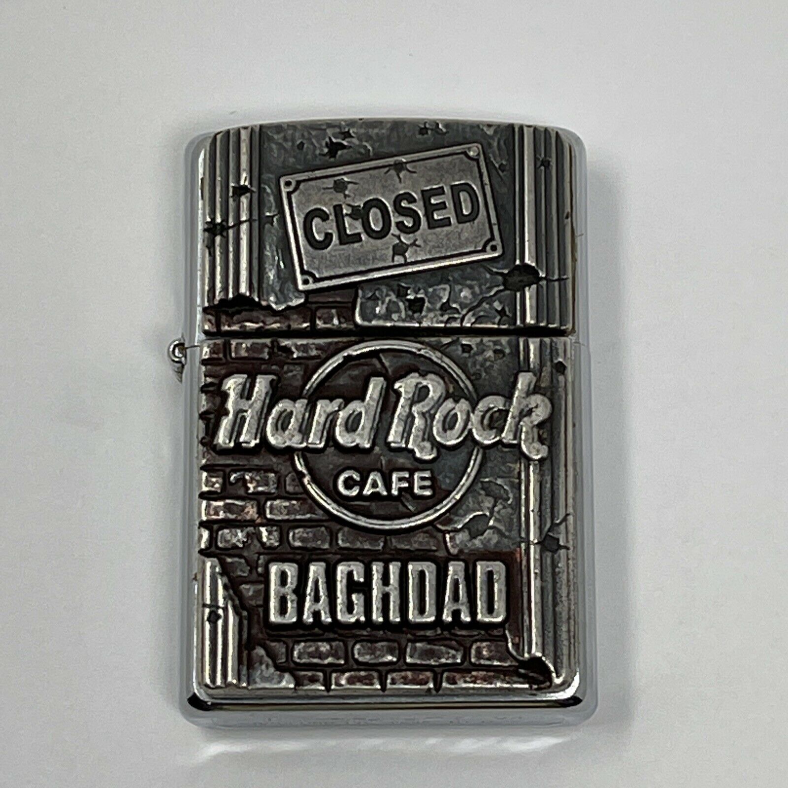 Hard Rock Cafe Baghdad Closed Vintage Zippo Lighter Logo Bradford Pa