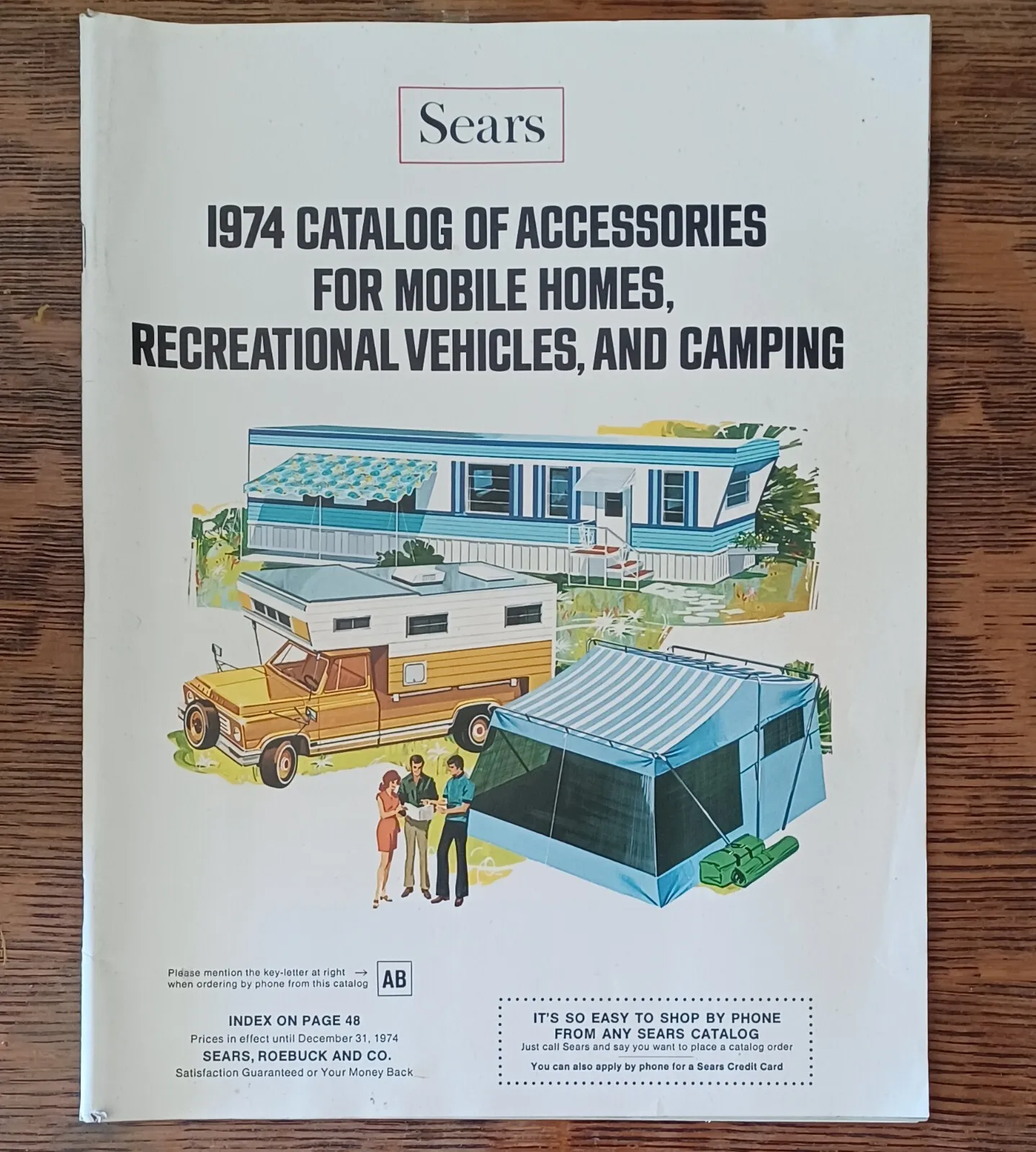 Vintage 1974 Sears Catalog Of Accessories For Mobile Homes Rvs, And Camping