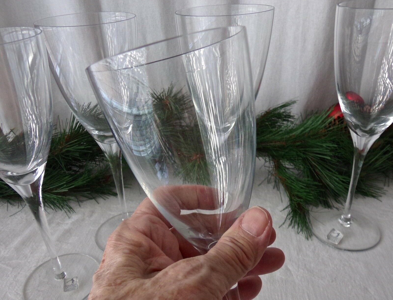 Fostoria Crystal Water Glasses Avignon Made In Romania Set Of 8