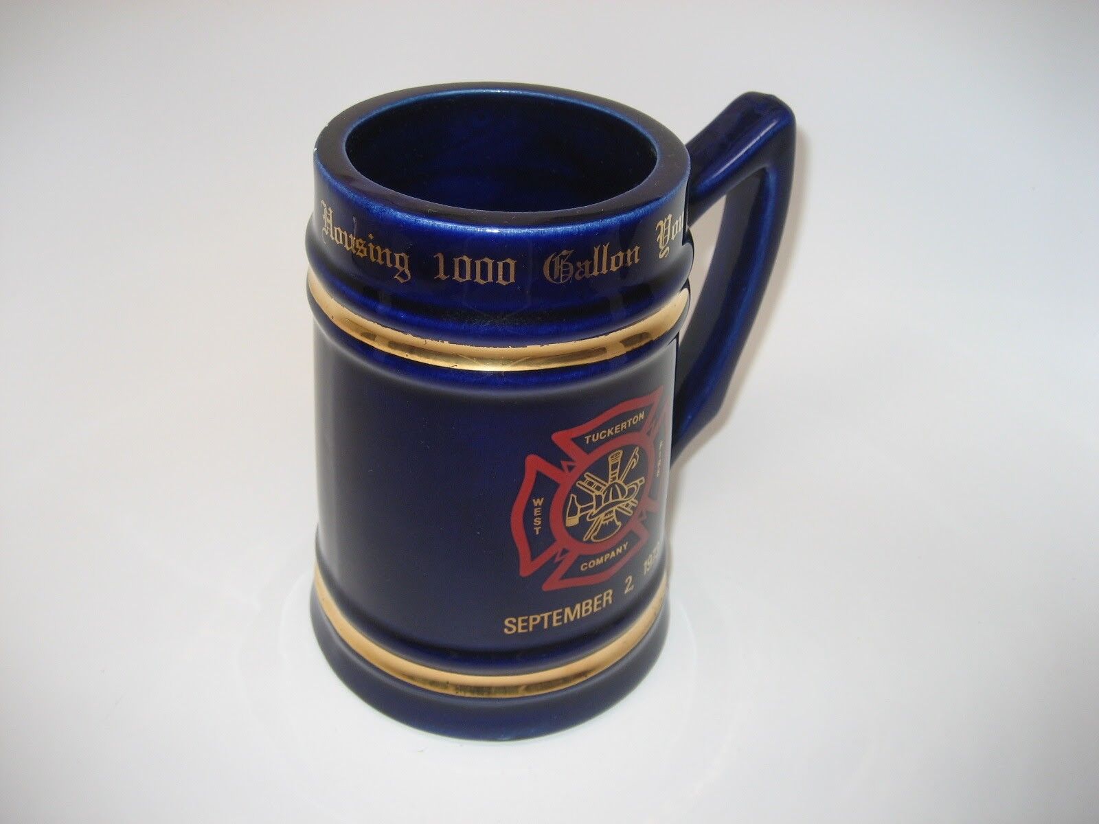 Vintage Tuckerton Nj Fire Department Cup Mug Beer Stein Sep. 2 1973