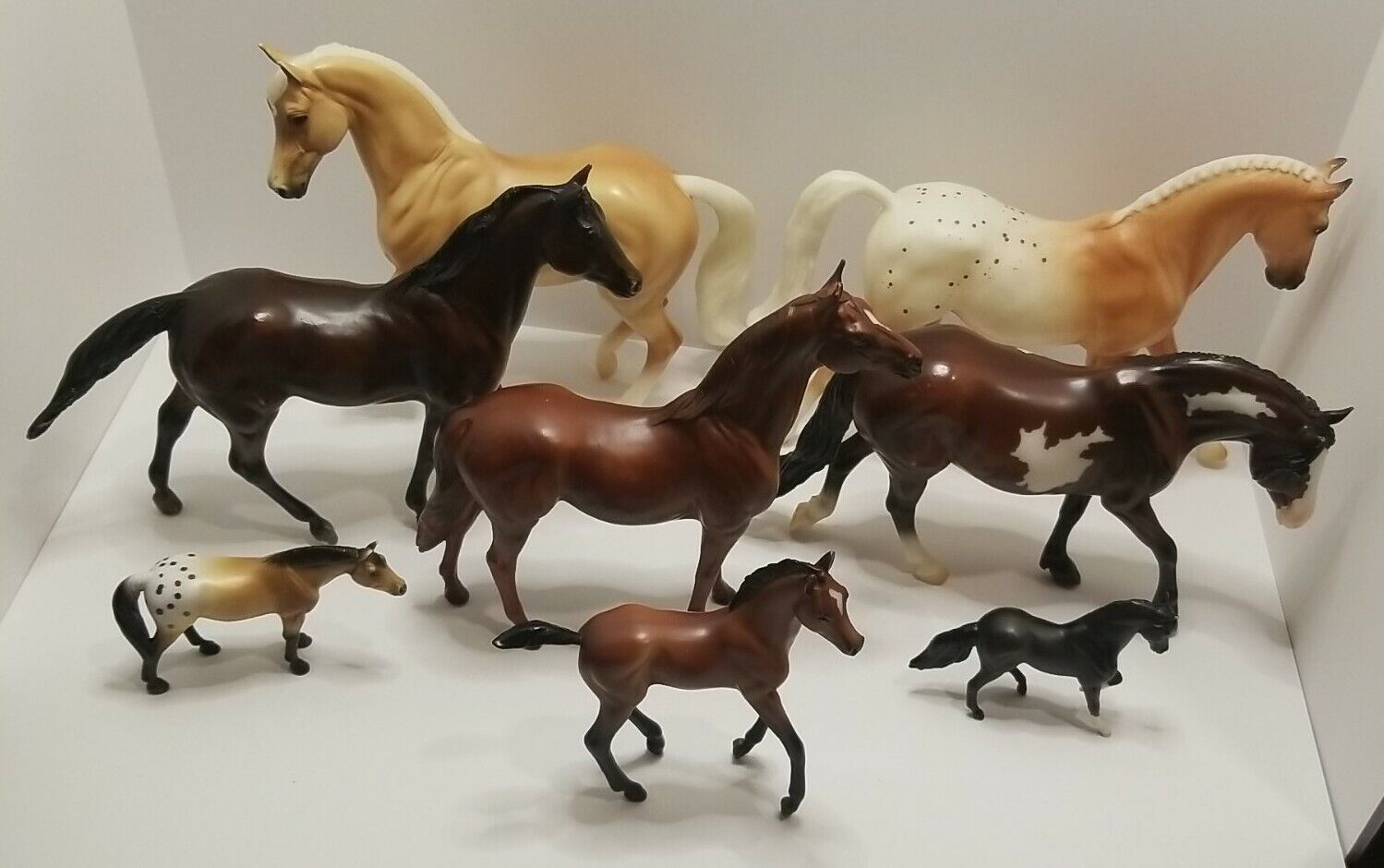 Mixed Lot Of 8 Vintage Breyer Molding  Model Horses 3 Mini 5r Some Damage Small