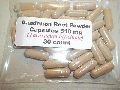 Dandelion Root Powder Capsules (taraxacum Officinale) 510 Mg - 30 Count