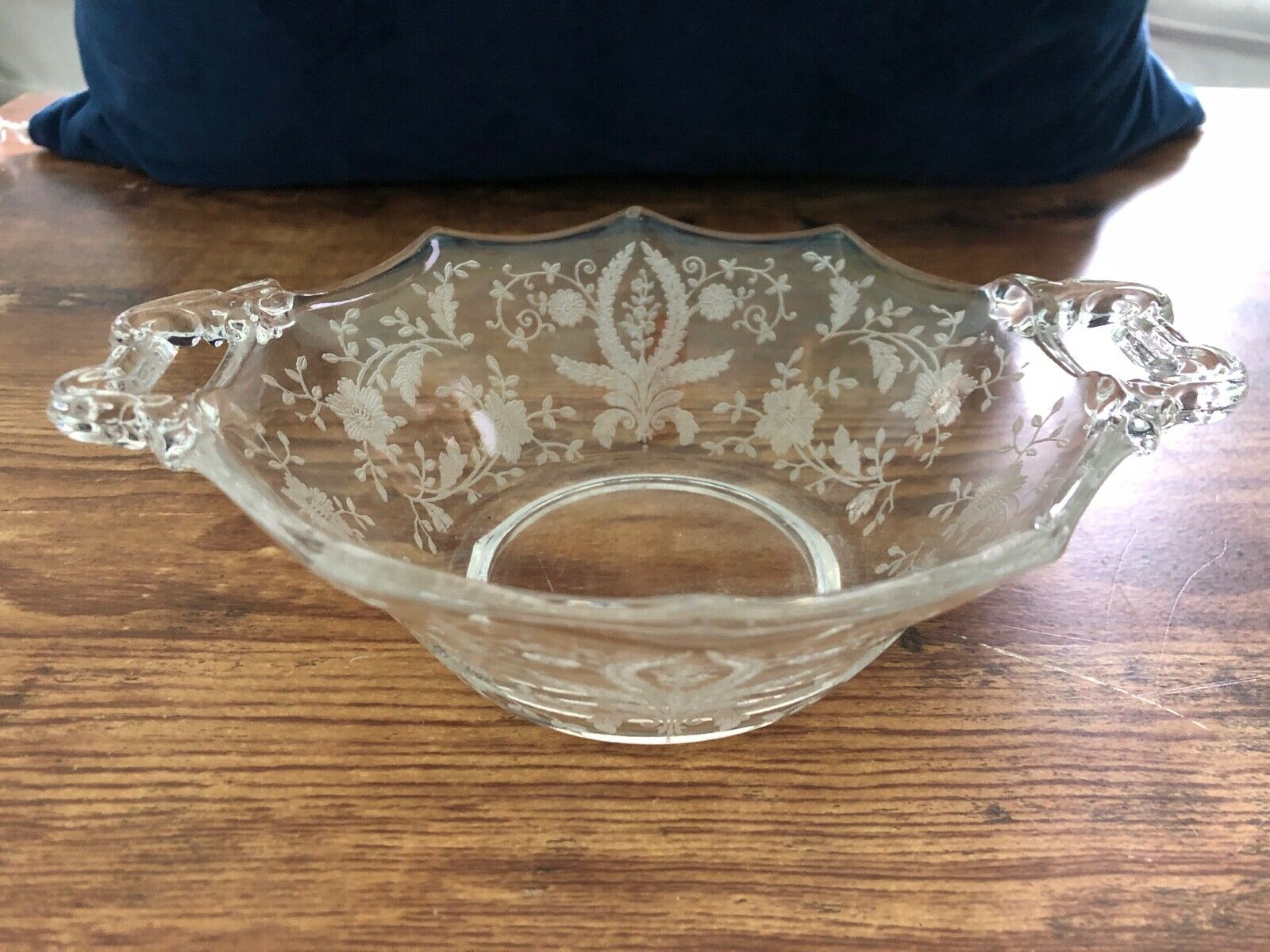 Gorgeous Cambridge Fostoria Glass Handled Bowl