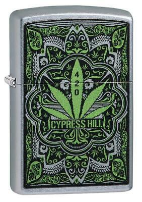 Zippo Windproof Cypress Hill Lighter With Marijuana Leaf & 420, 49010 New In Box