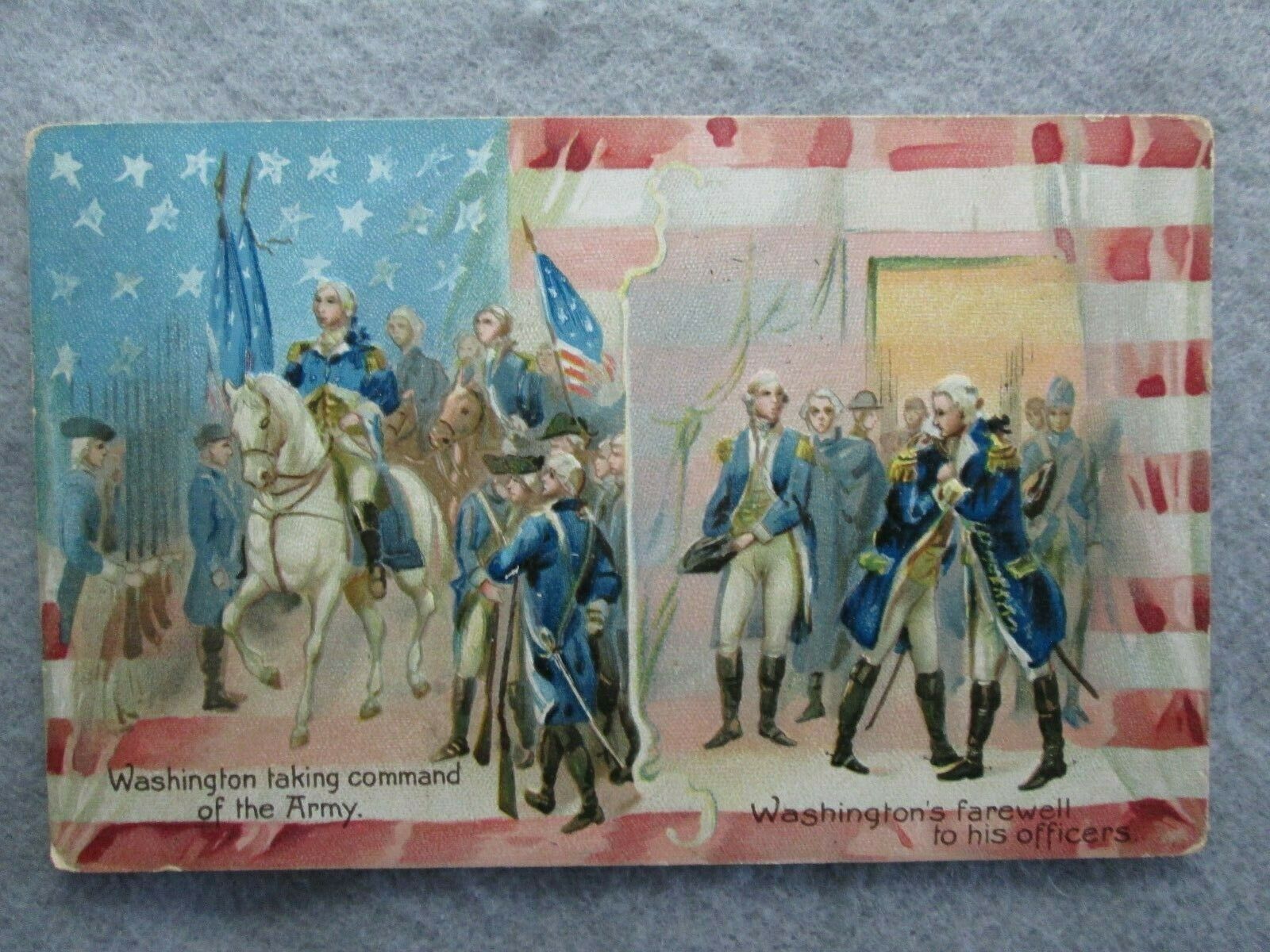Washington Taking Command, Saying Farewell To Officers Tuck Postcard 1909