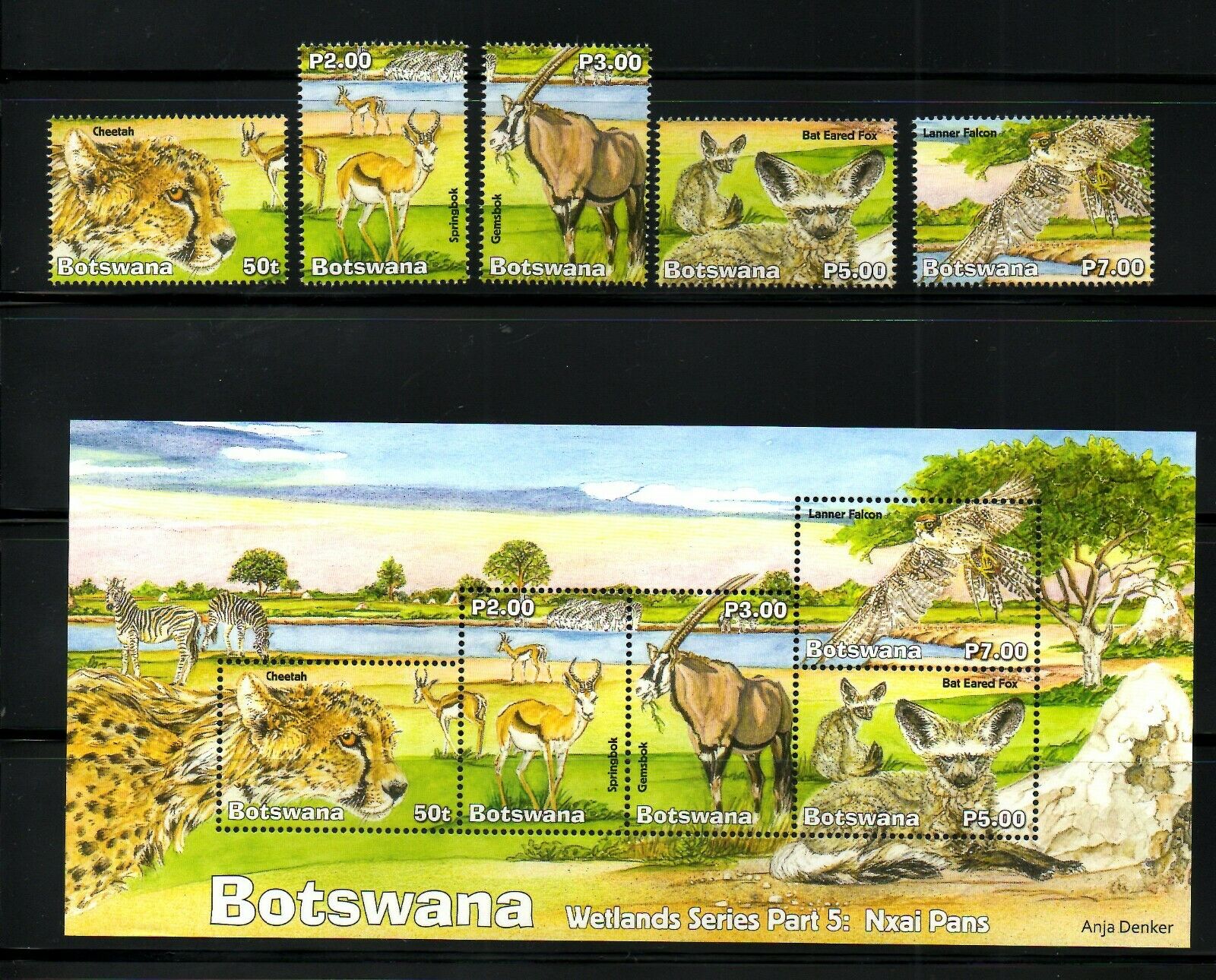 Botswana, 2019, Wetlands Part V,  5v+ S/s  Mnh**,