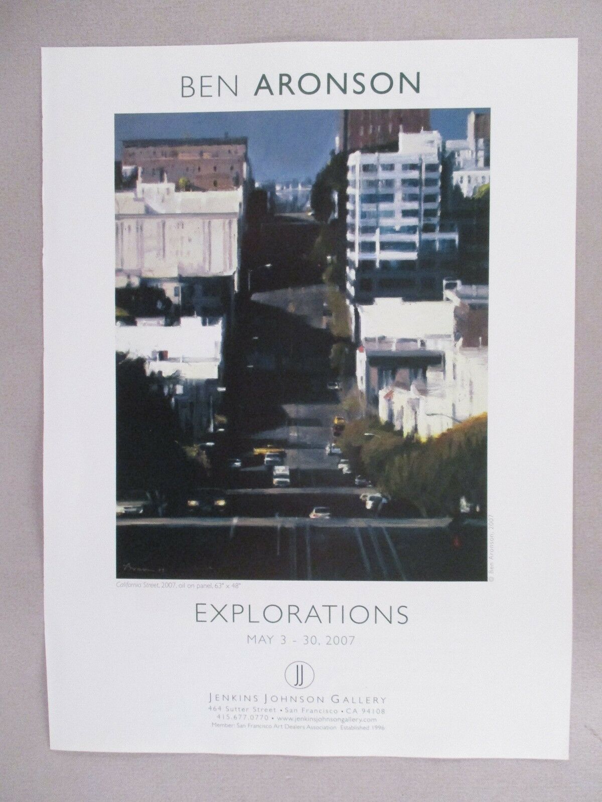 Ben Aronson Art Gallery Exhibit Print Ad - 2007