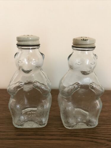 Vintage Snow Crest Beverages Salt & Pepper Bear Shakers
