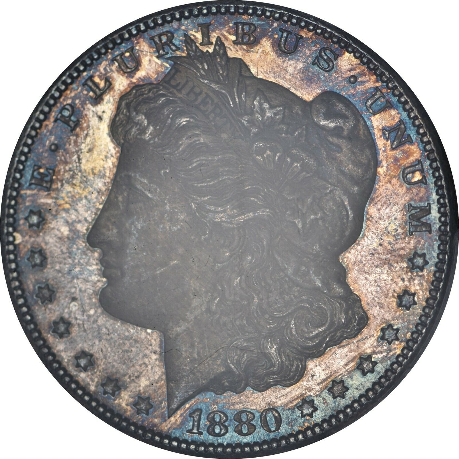 1880-s Morgan Dollar Pcgs Ms65 - Prooflike Surfaces - Nicely Toned