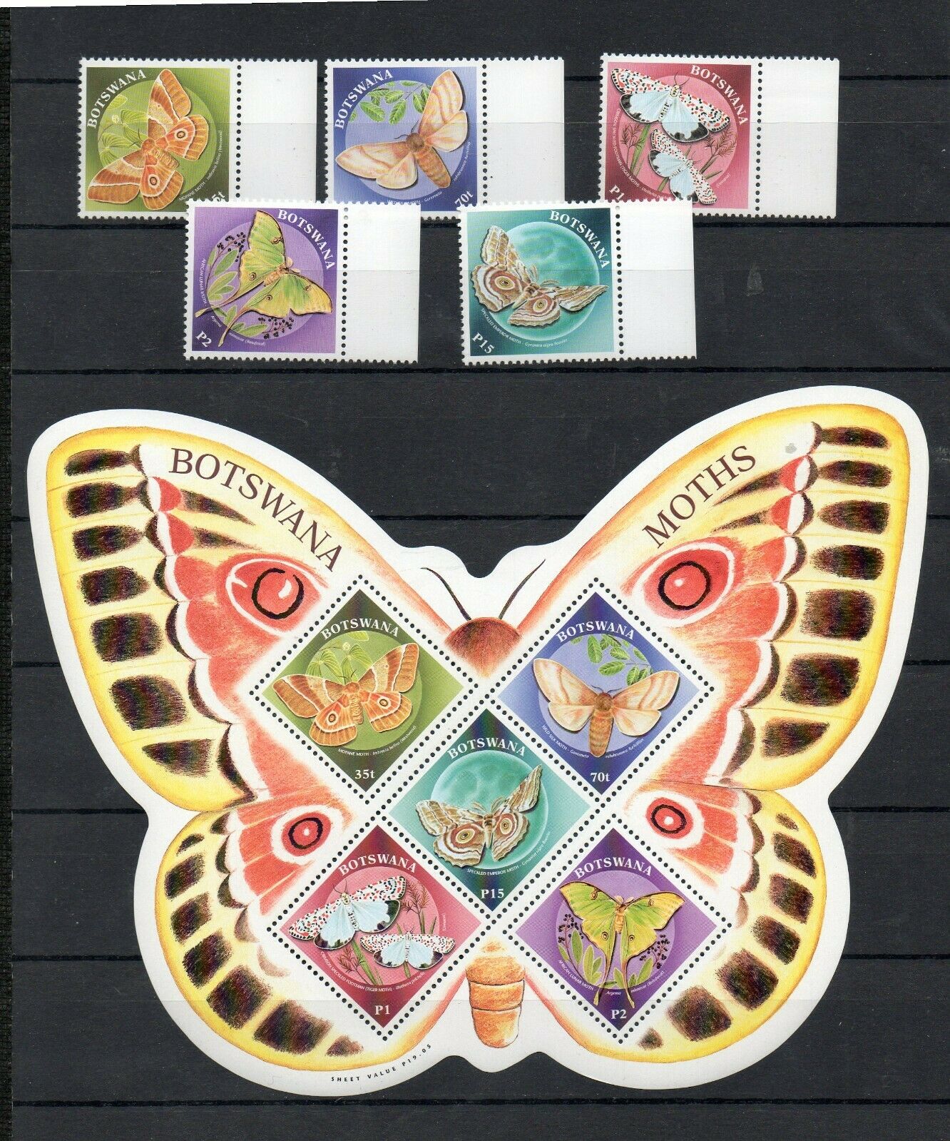 Botswana 2002, Butterflies, S/s, Mnh, Mi 23 Euro