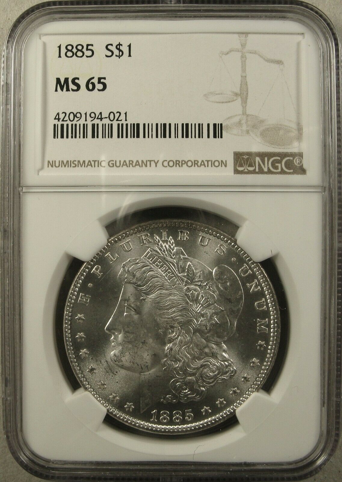 1885 Philadelphia Morgan Silver Dollar Ngc Ms65 Brilliant Uncirculated