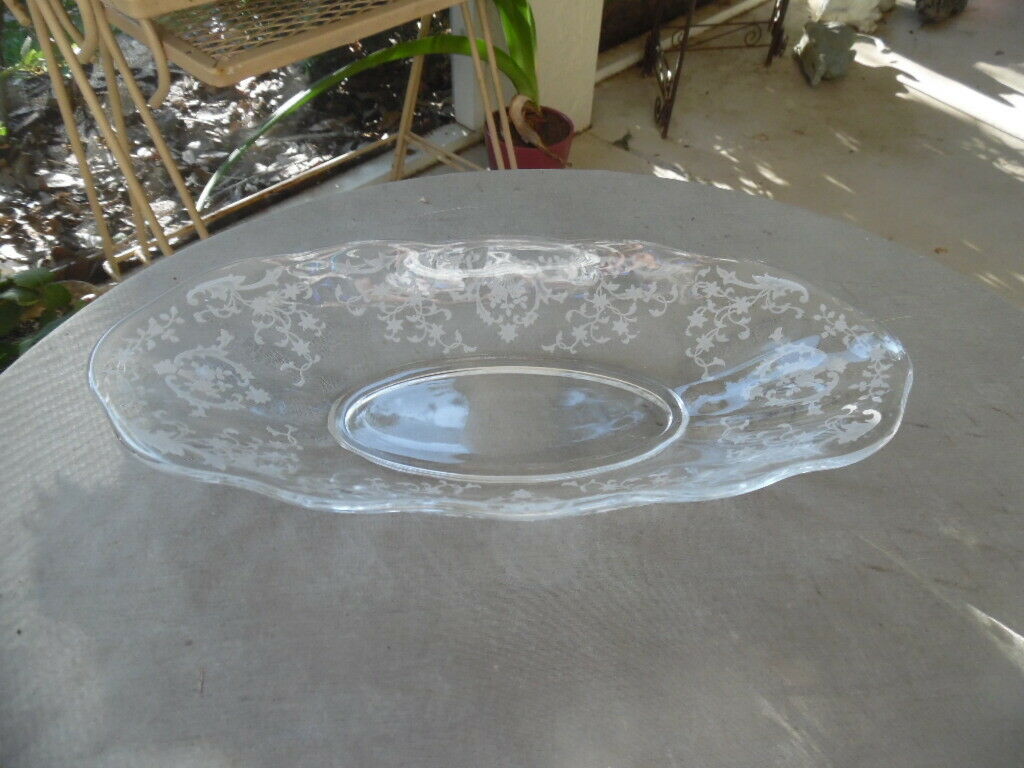 Fostoria Navarre Elegant Glass Crystal #2440 9" Long By 4 1/2" Oval Pickle Dish
