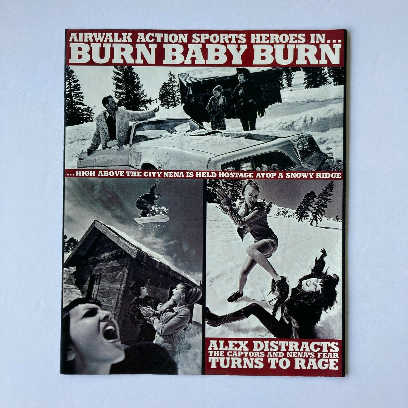Vintage Airwalk Action Sports Heroes In Burn Baby Burn Print Advertisement 1996
