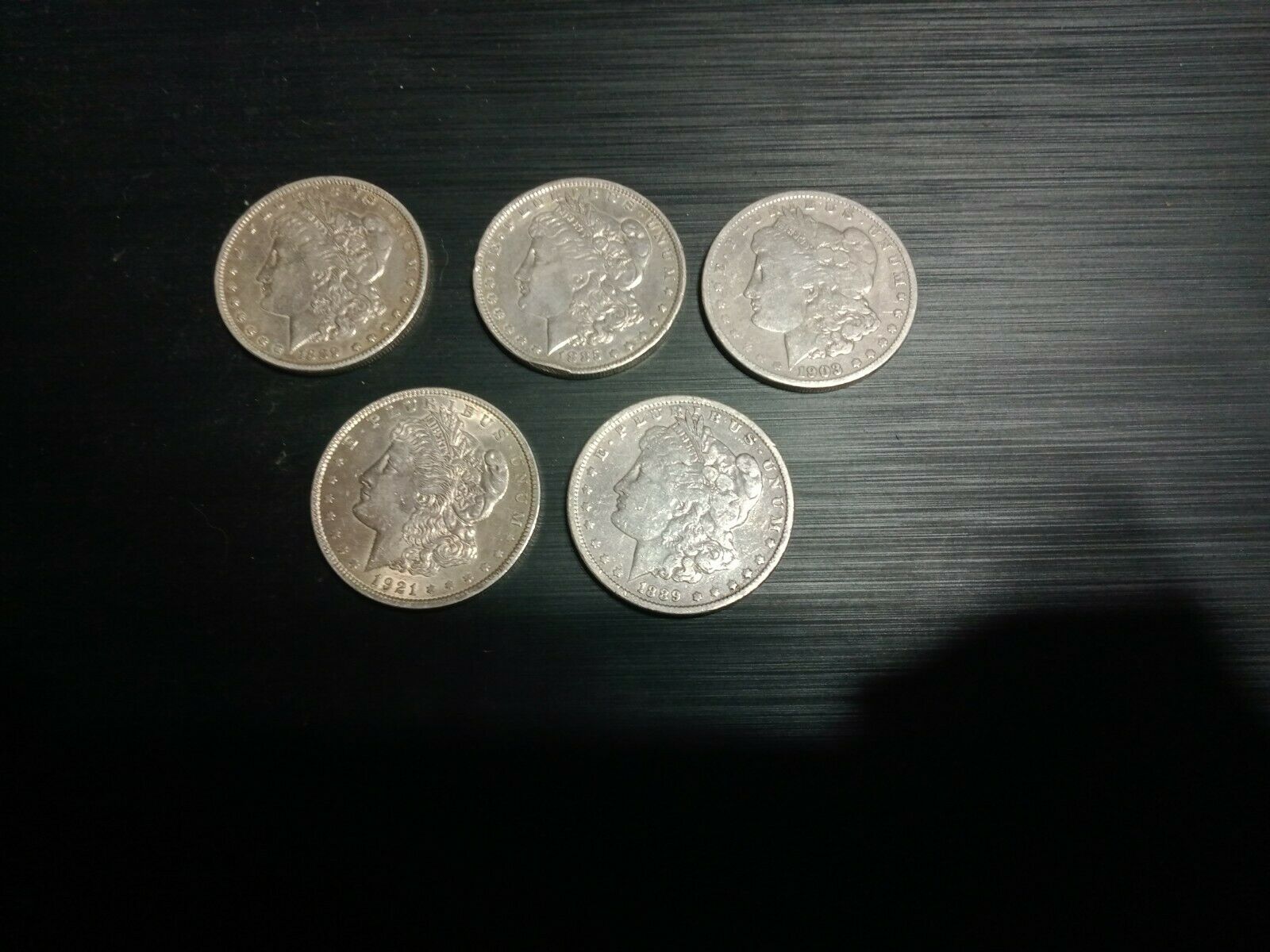 Lot Of 5 Morgan Silver Dollars