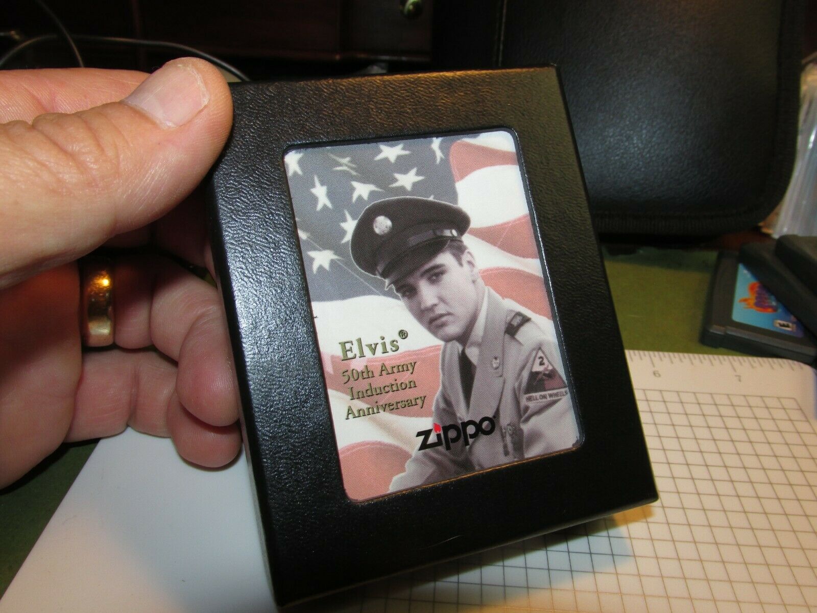 Limited Edition Elvis Presley Zippo Lighter,50th Anniversary Us Army Induction