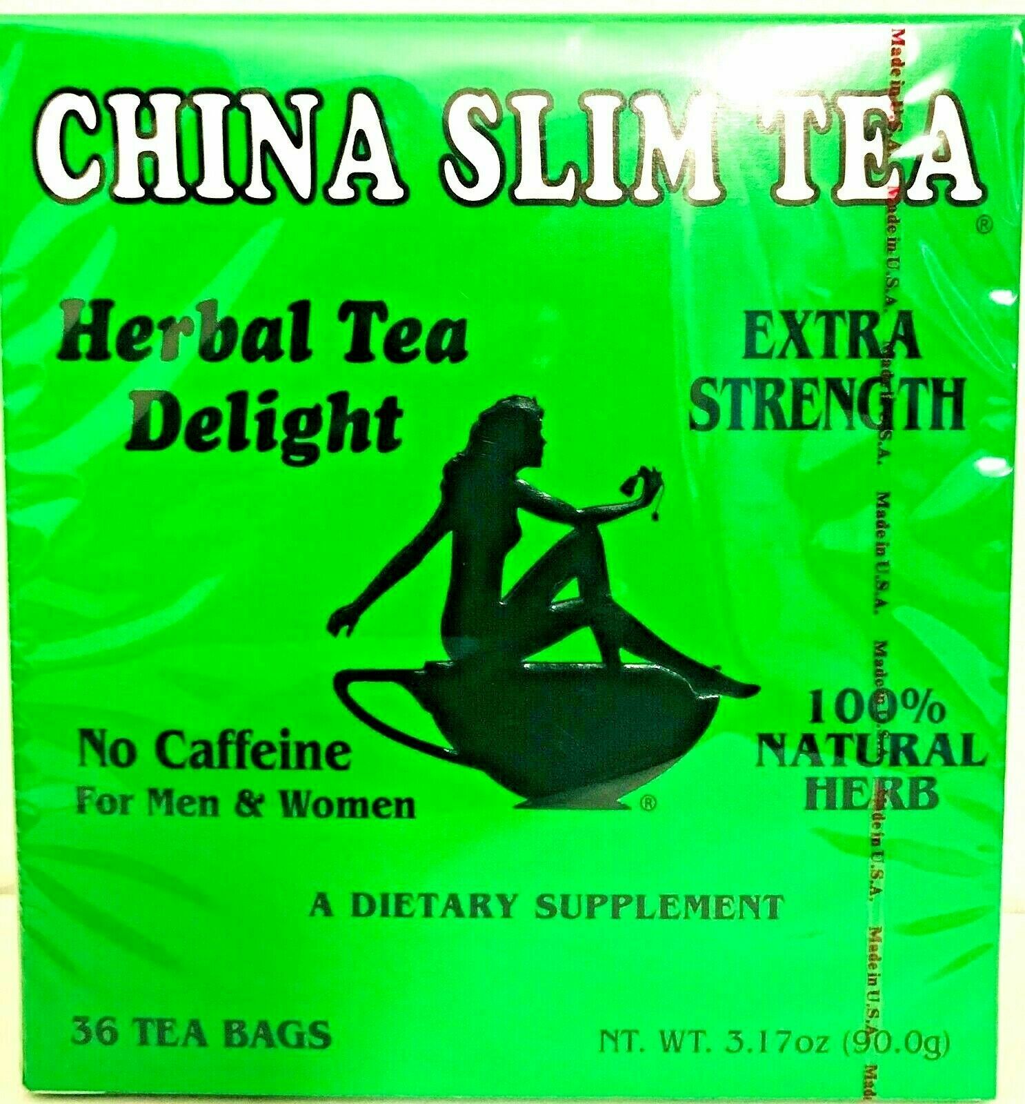 1 Box, China Slim Herbal Tea Extra Strength Delight 36 Tea Bags