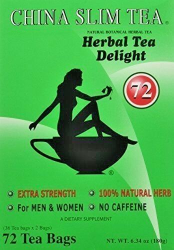 China Slim Herbal Tea Extra Strength Delight For Men And Women 72 Tea Bags/ Box