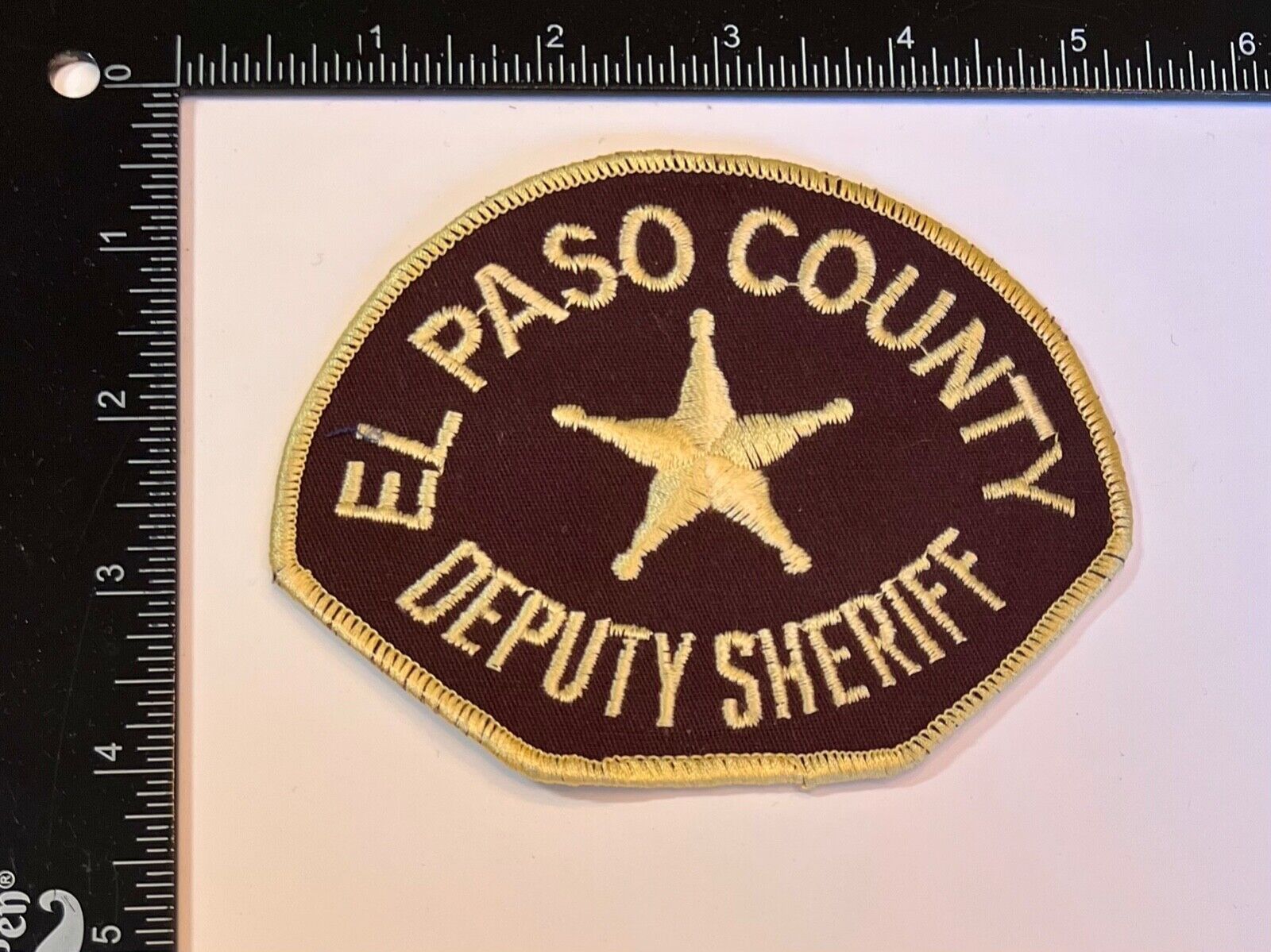 Vintage Obsolete El Paso County Colorado Co Deputy Sheriff Department Patch