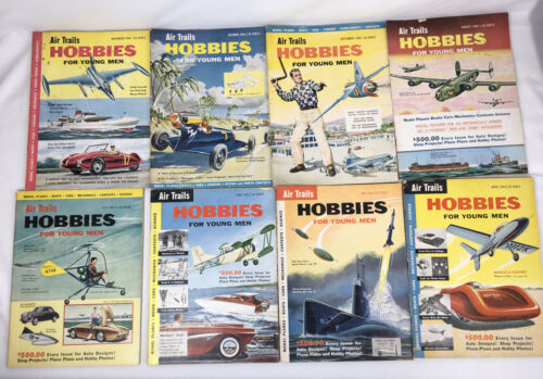 Antique/vintage Air Trails Hobbies For Young Men Magazine April-nov 1954 Issues