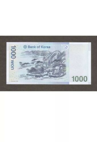 South Korea 1000 1,000 Won Korea Banknote Circulated, South Korean Won. 1.000 H