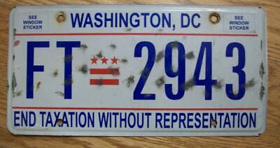Single Washington Dc / District Of Columbia License Plate - Ft=2943