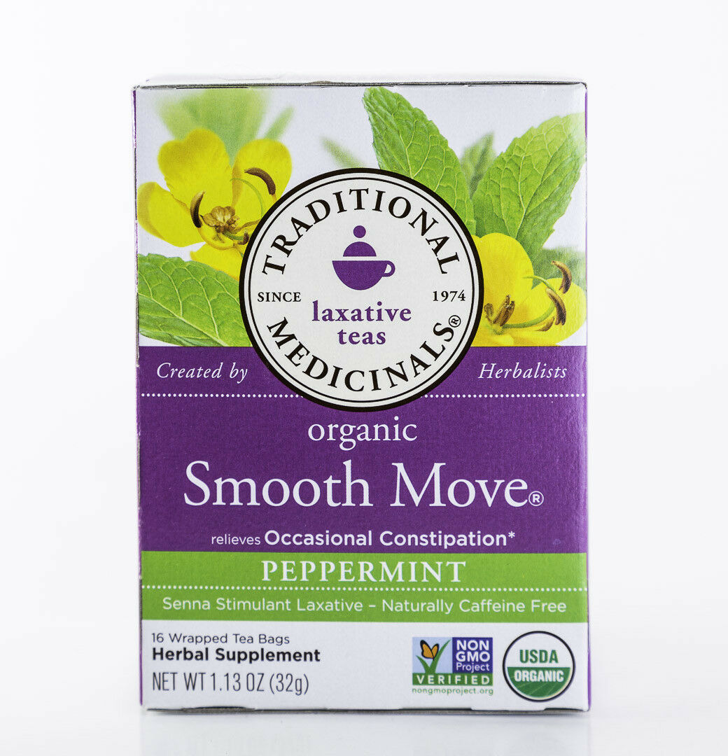 Traditional Medicinals - Smooth Move - Peppermint - 16 Tea Bags - Laxative