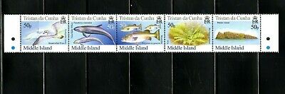 Tristan Da Cunha,2005 , Middle Isl, Bird, Fish,dolphins,,5v. Mnh