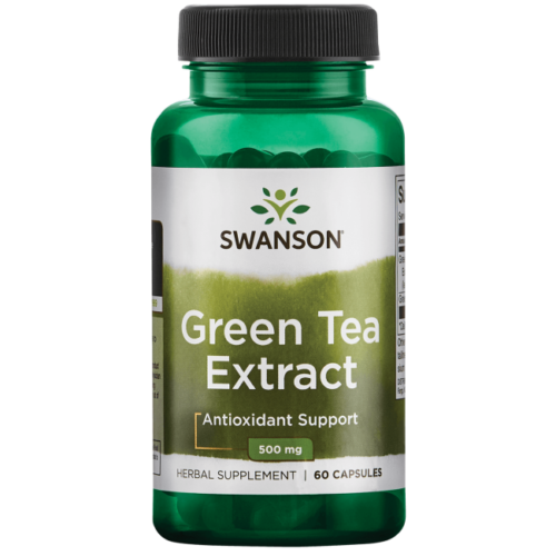 Swanson Green Tea Extract 500 Mg 60 Capsules.