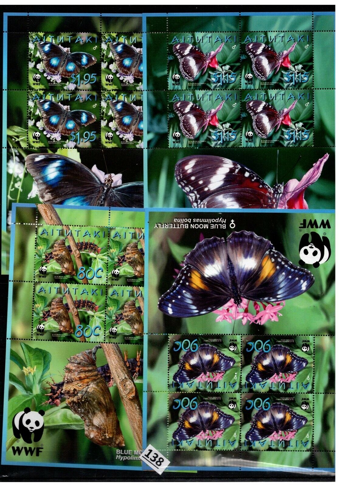 // Aitutaki - Mnh - Wwf - Butterflies - Insects - Nature