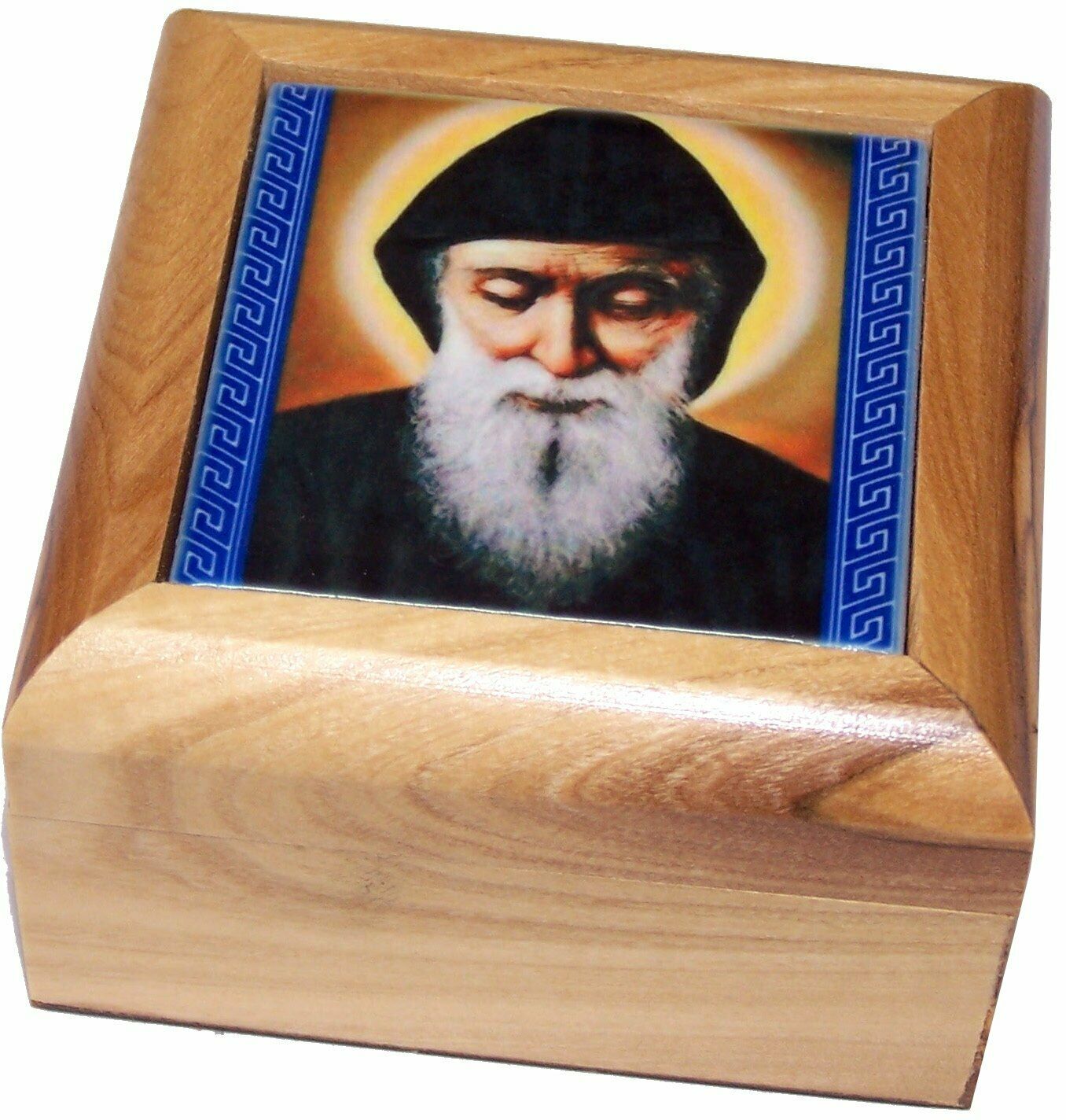 Holy Land Market First Communion Box - Catholic Rosary Box - Bethlehem Olive