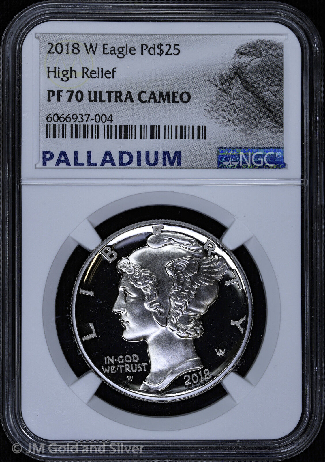 2018-w $25 Proof Palladium Eagle Ngc Pf 70 Ultra Cameo | High Relief Pr