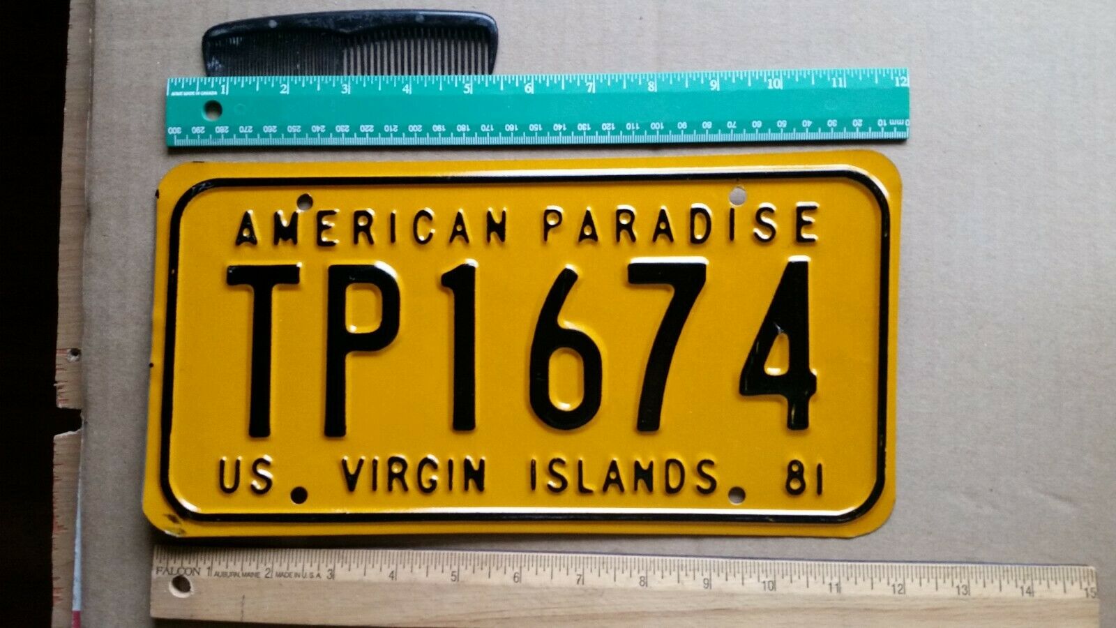 License Plate, U.s. Virgin Islands, 1981, American Paradise, Tp 1674