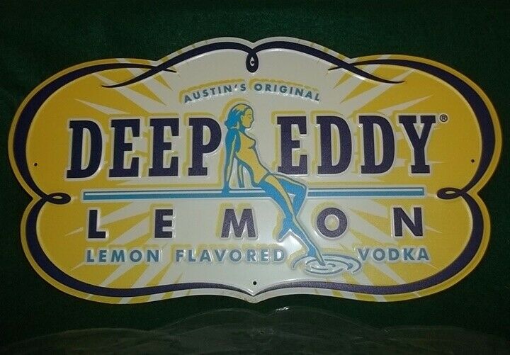 Deep Eddy Lemon Infused Vodka Vintage Look Tin Sign 18 X10 - New!