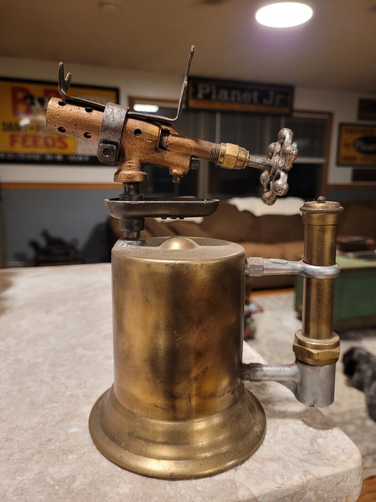 Steampunk Antique Brass Blow Torch Clayton And Lambert Mfg Co? Pat. Mar.18 1902