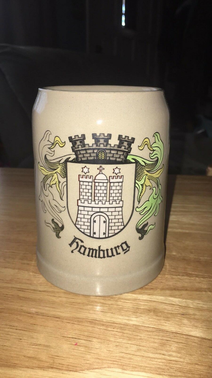 Vintage Hamburg Stone Beer Stein Euc 0.5l Made In Germany