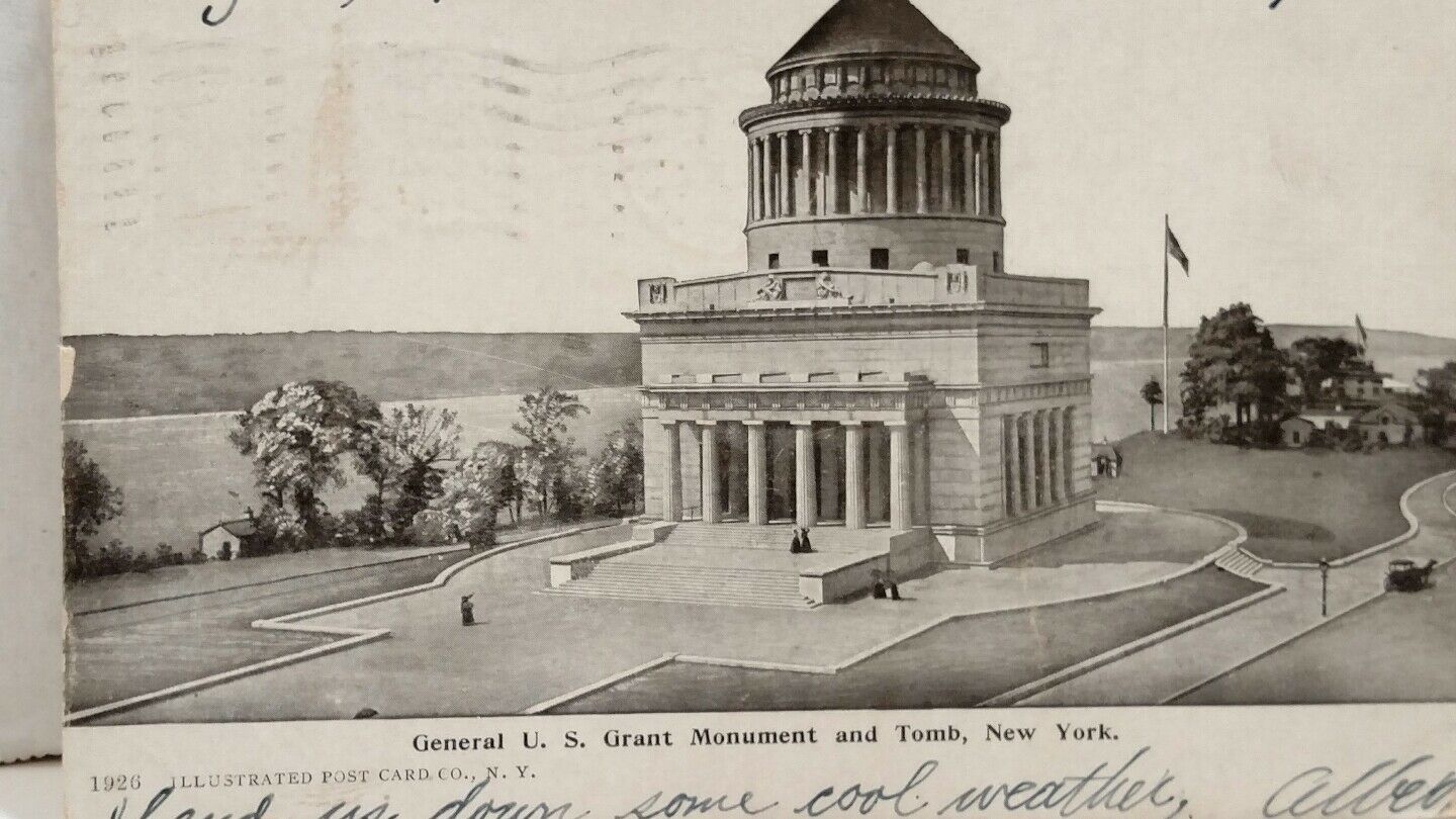 Vintage 1907 New York Grant's Tomb Monument Memorial Postcard