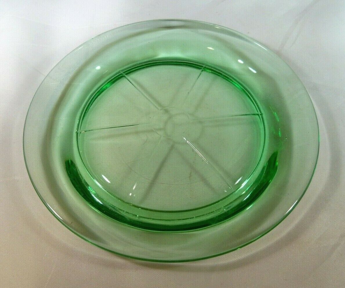 Fostoria Glass Co. Fairfax Green #2272 4-1/8" Diameter Beverage Coaster!