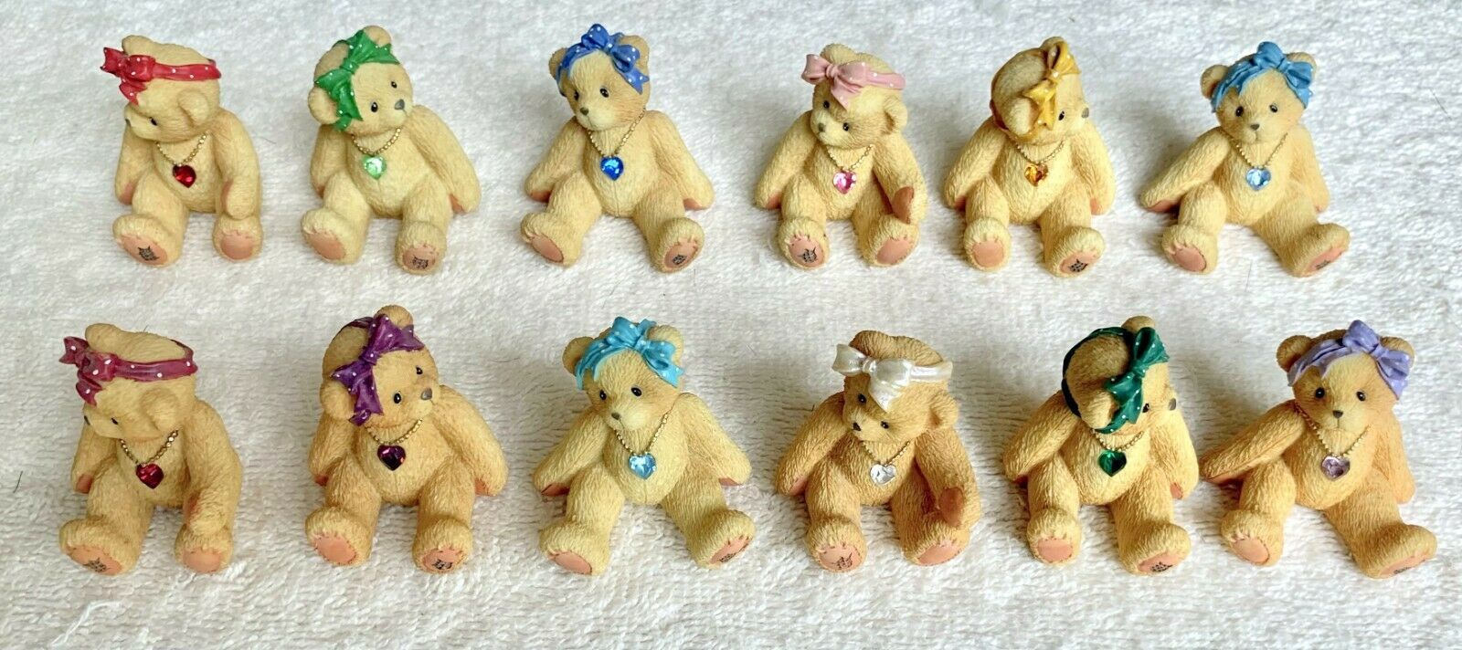 Cherished Teddies~complete Set~12 Birthstone Mini-bears 1996 Rare Ret Mib Nrfb