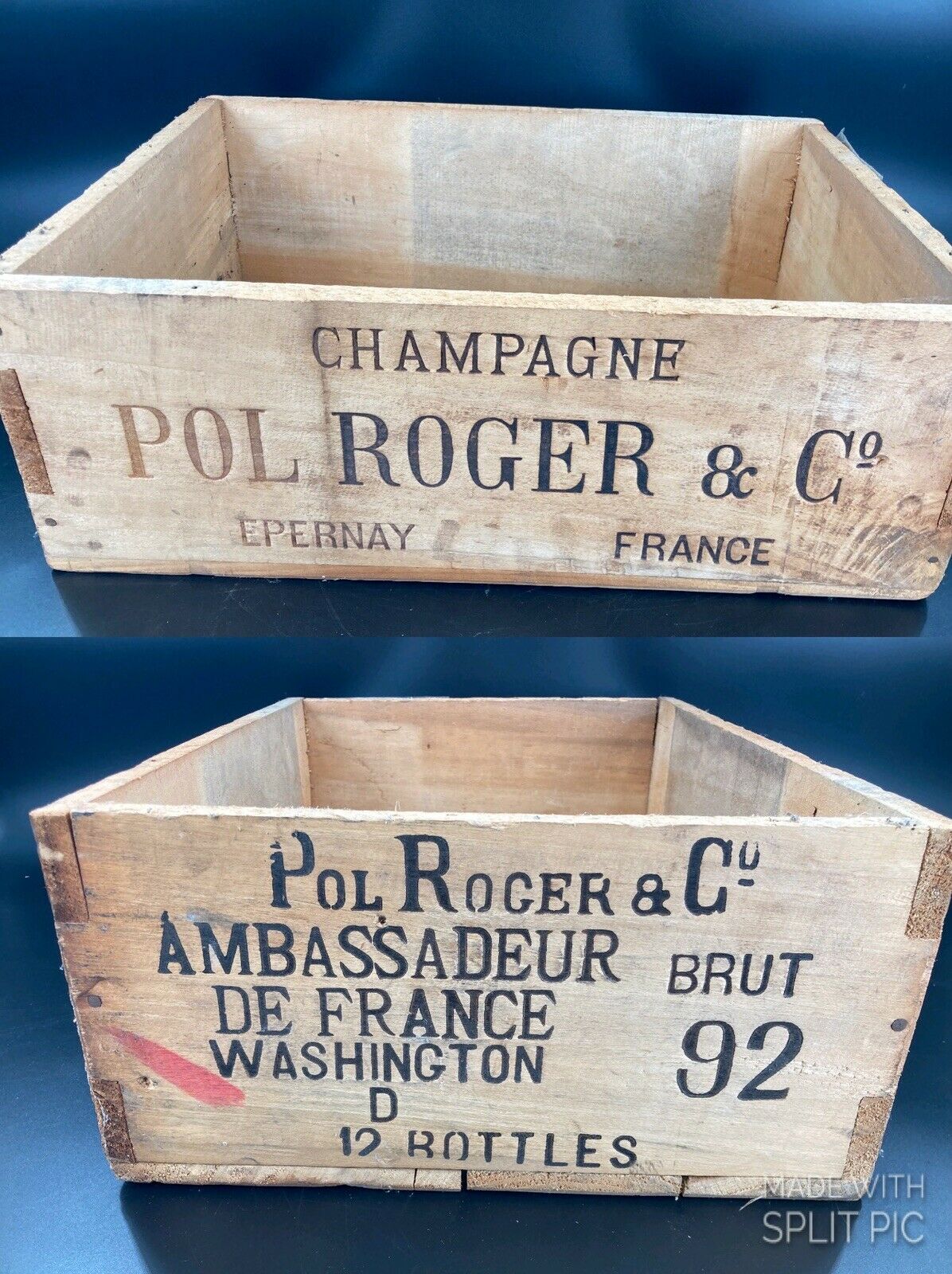 Vintage Pol Rogers Co Champagne Epernay, France - French Embassy D.c. -  Rare