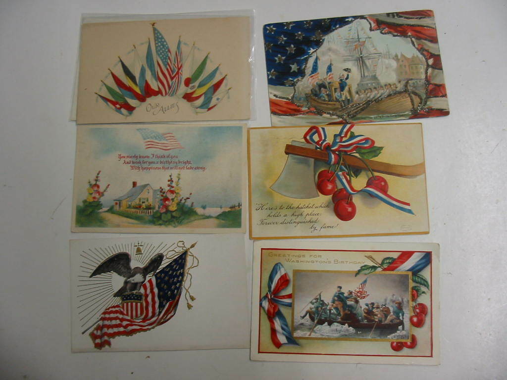 25 Older Patriotic Postcard Lot