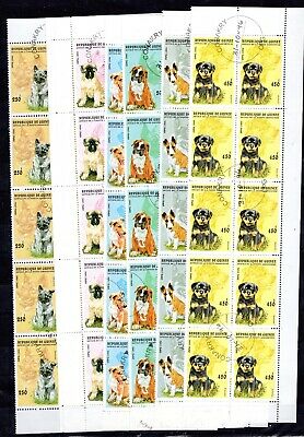 10x Guinea - Dogs - Briefmarken  Timbres Francobolli - Cto - Ak2