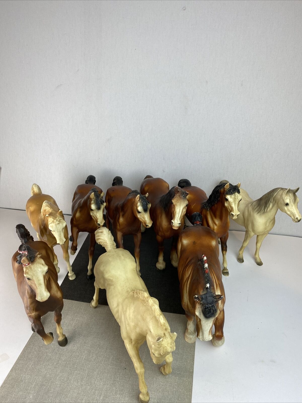 Breyer Horse Lot Of 9 Traditional Horses Great Condition Mare Mule Stallion Usa
