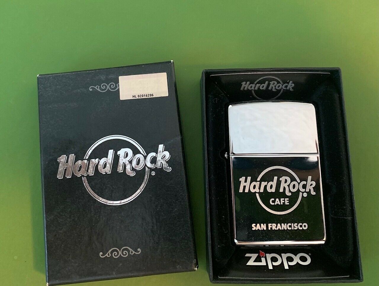 Hrc Hard Rock Cafe San Francisco Zippo Chrome Etched Logo Lighter New Box