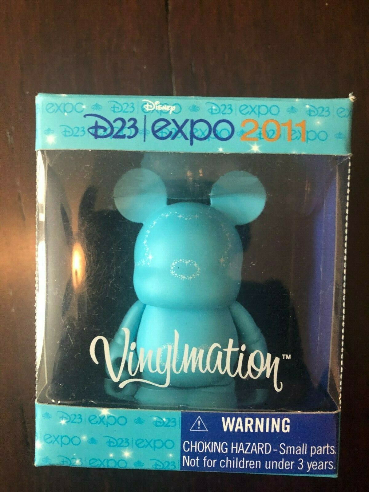 Walt Disney World Disneyland Vinylmation D23 2011 Blue Logo Damaged Box