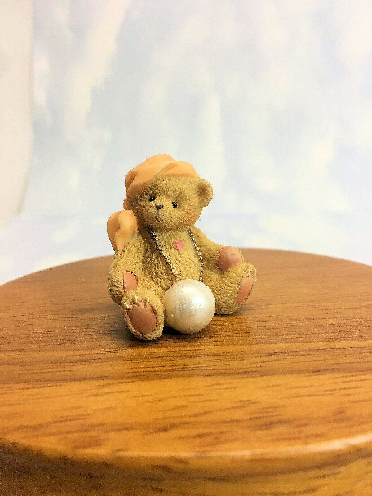 Cherished Teddies Tiny Treasured Bear With Necklace 2002  Nib #104864