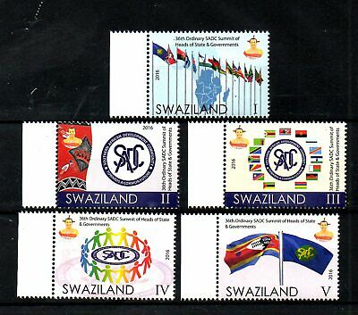 Swaziland,2016,  Summit,  5v. Mnh