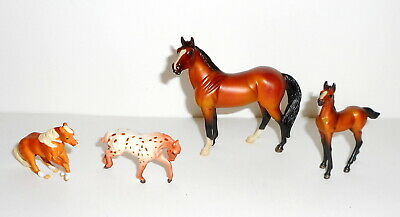 Vintage Breyer Horses 4 Miniature Mare Foal Appaloosa Palomino 2 Breyer Reeves