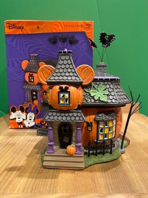 Dept 56 Disney Village Mickey's Pumpkintown Halloween Haunted Manor #6009780 New
